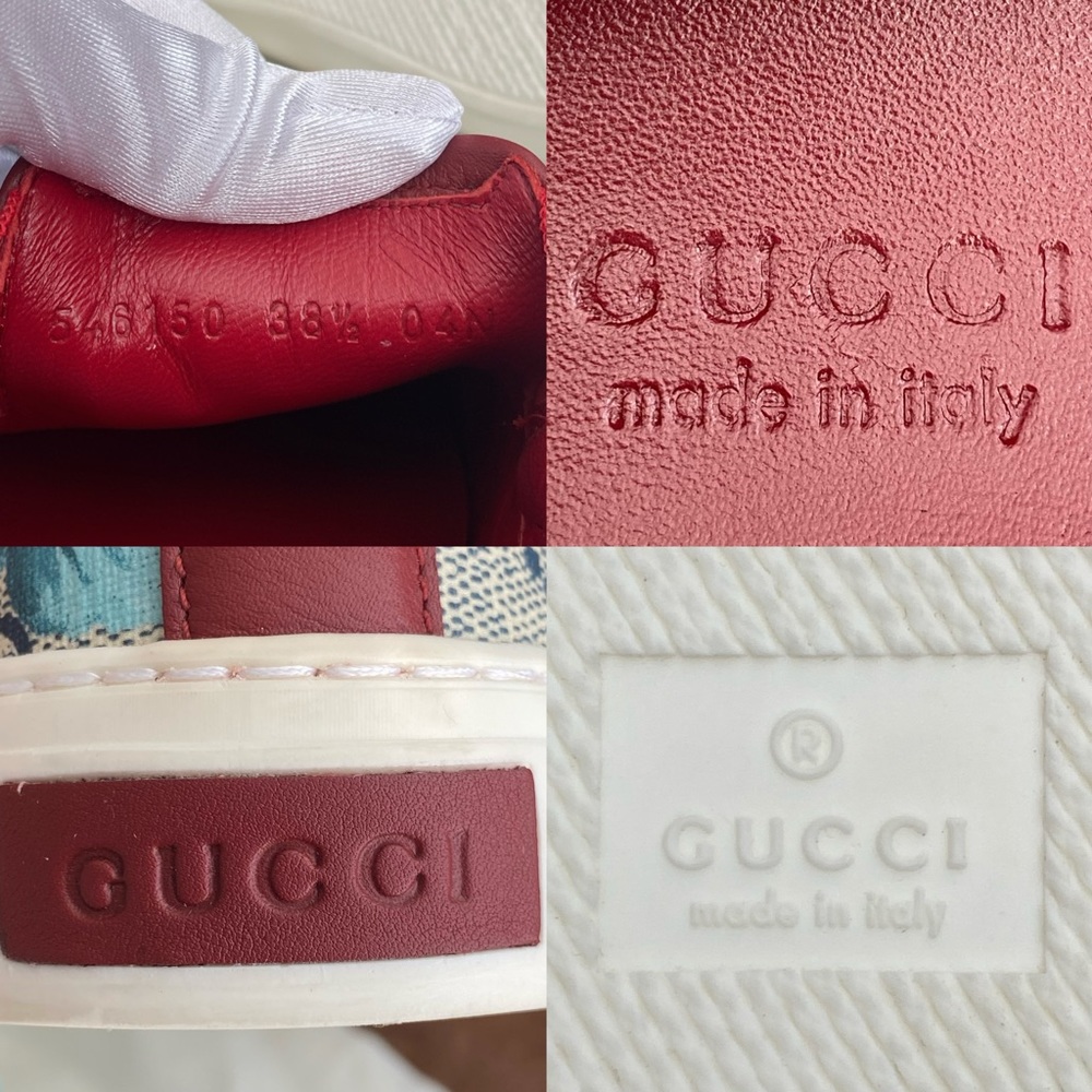 NWOT Gucci GG Supreme Monogram Blooms Womens Slip On Sneakers 38 1/2 - Picture 3 of 9